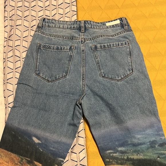 Field print denim jeans - Picture 6 of 8